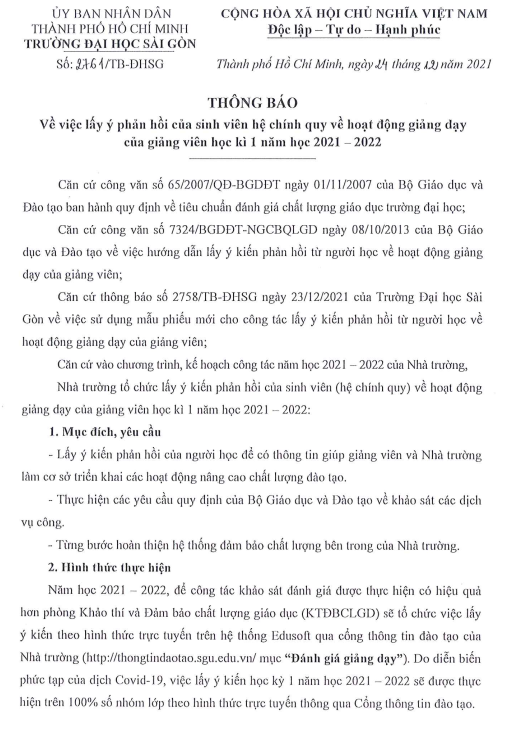 Khoa Giáo dục Mầm non – Trường Đại học Sài Gòn