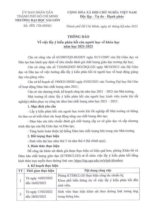 Khoa Giáo dục Mầm non – Trường Đại học Sài Gòn