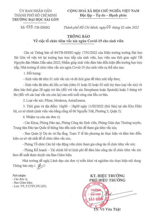 Khoa Giáo dục Mầm non – Trường Đại học Sài Gòn