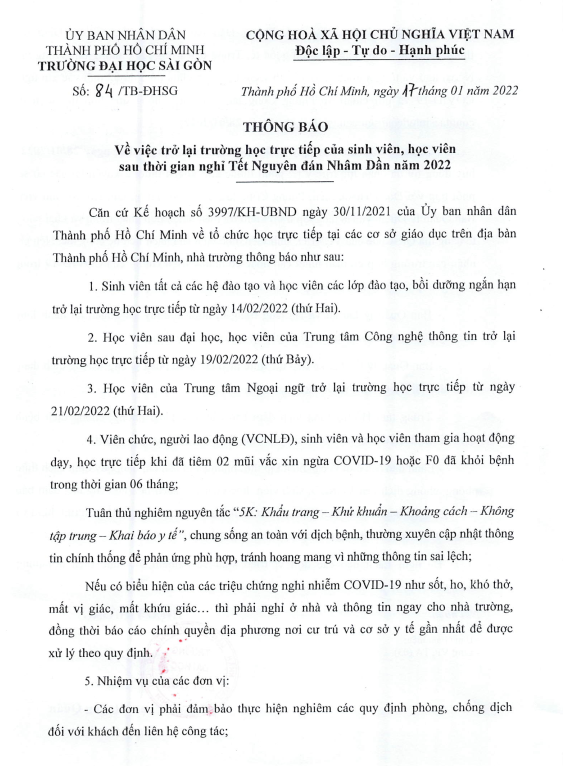 Khoa Giáo dục Mầm non – Trường Đại học Sài Gòn