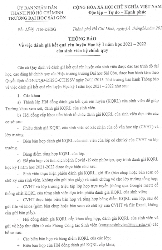 Khoa Giáo dục Mầm non – Trường Đại học Sài Gòn