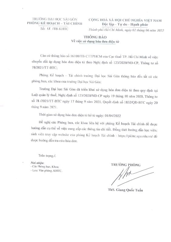 Khoa Giáo dục Mầm non – Trường Đại học Sài Gòn