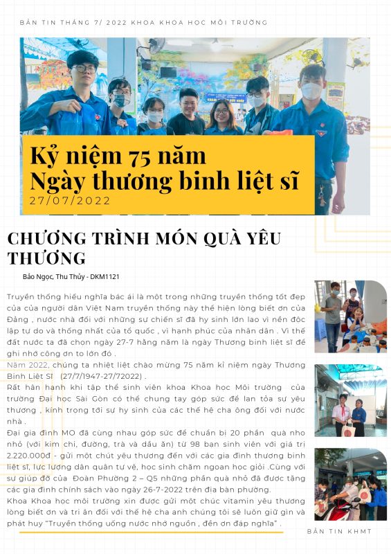 Khoa Giáo dục Mầm non – Trường Đại học Sài Gòn